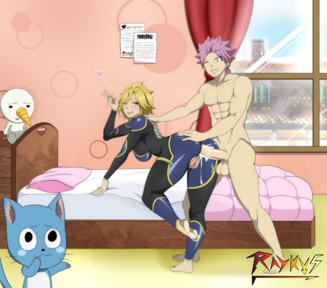 dimaria yesta+happy (fairy tail)+natsu dragneel+plue